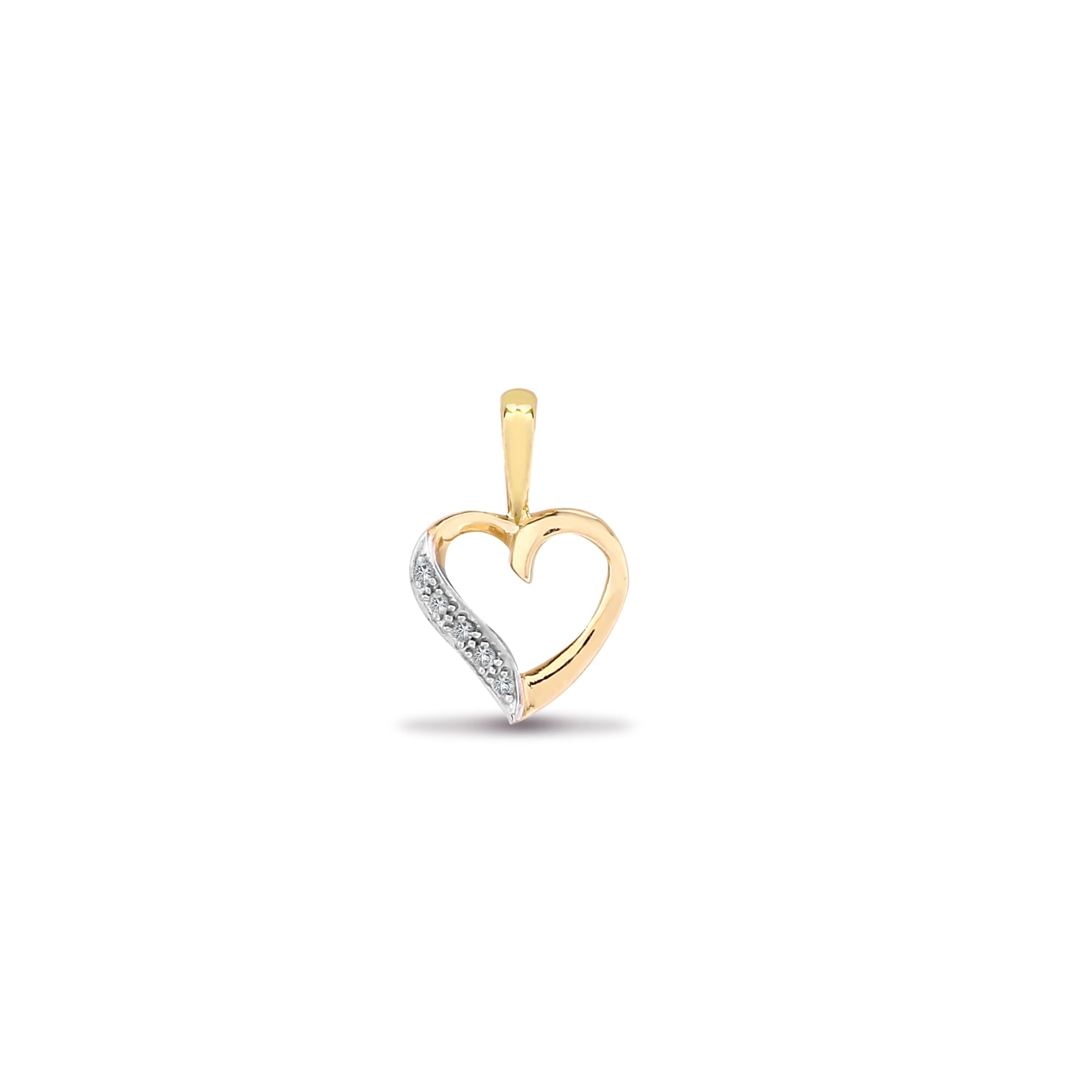 9ct Yellow Gold 2.5pts Diamond Pendant