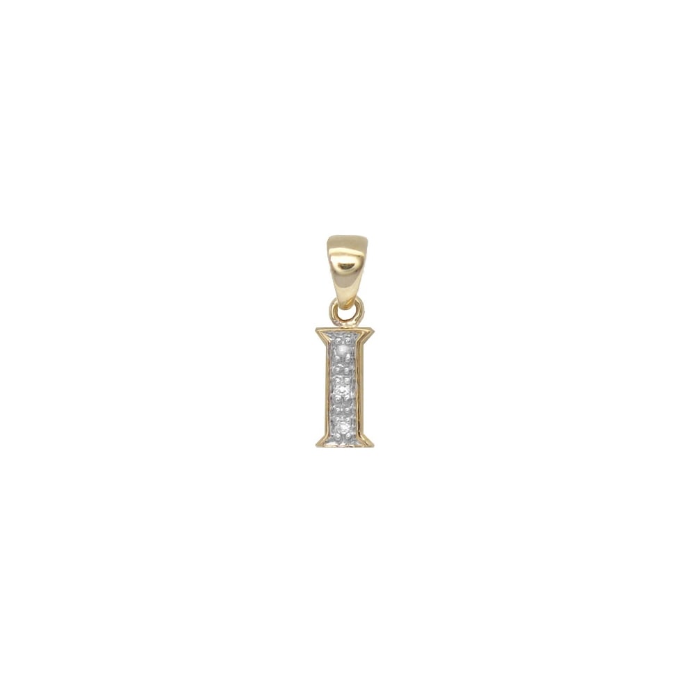 9ct Yellow Gold Diamond Initial Pendants