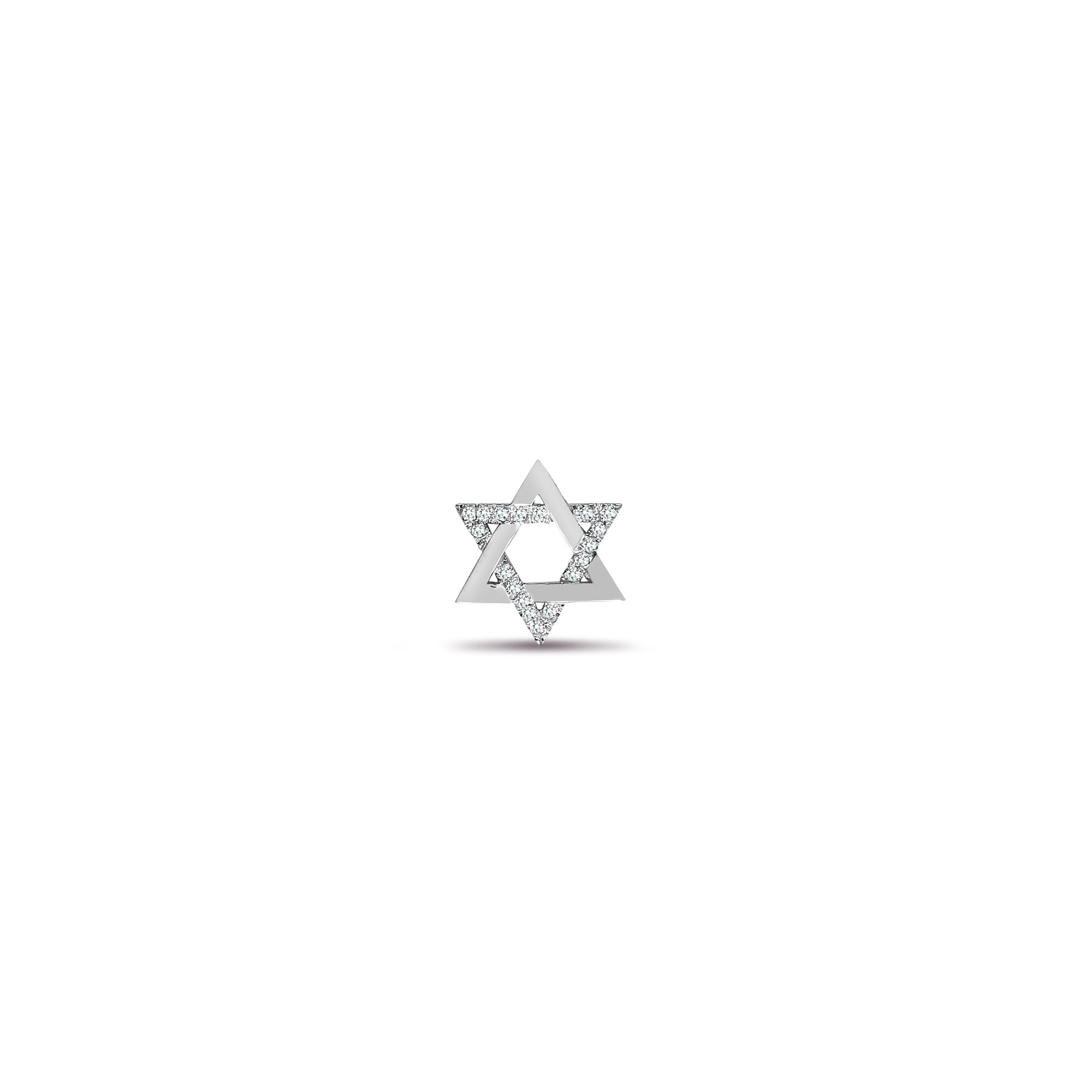 9ct White 10pts Diamond Star Of David Pendant