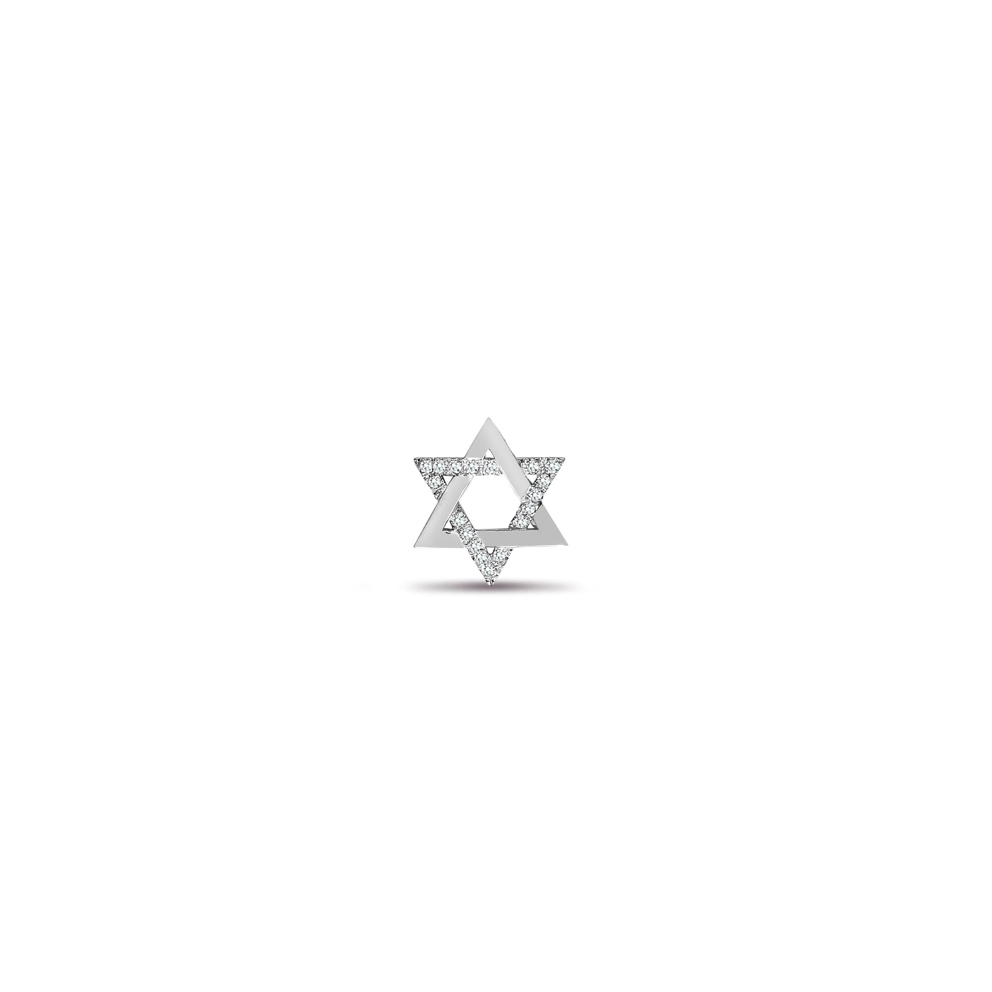 9ct White 10pts Diamond Star Of David Pendant