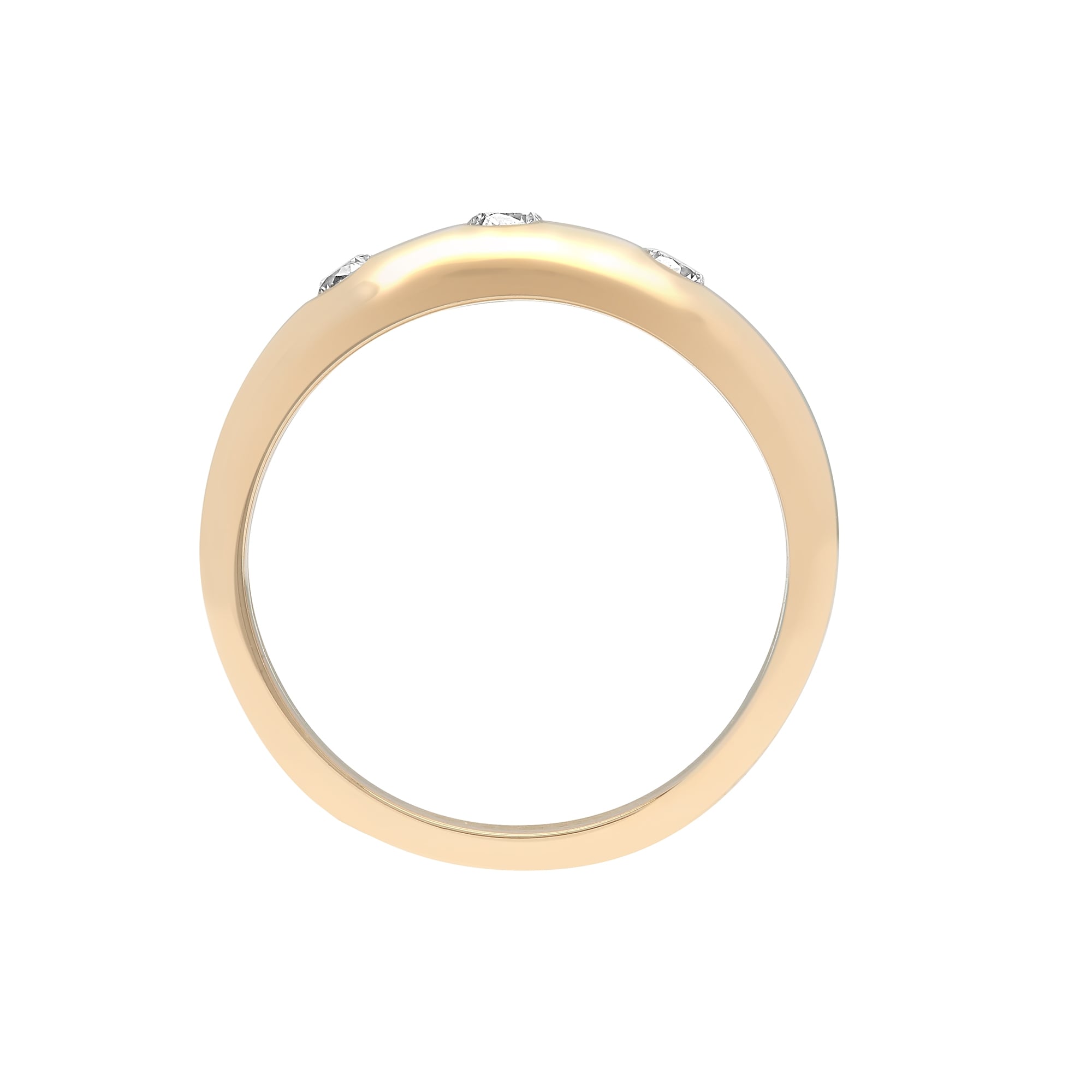 9ct Yellow Gold 34pts Invisible Set 3 Stone Ring