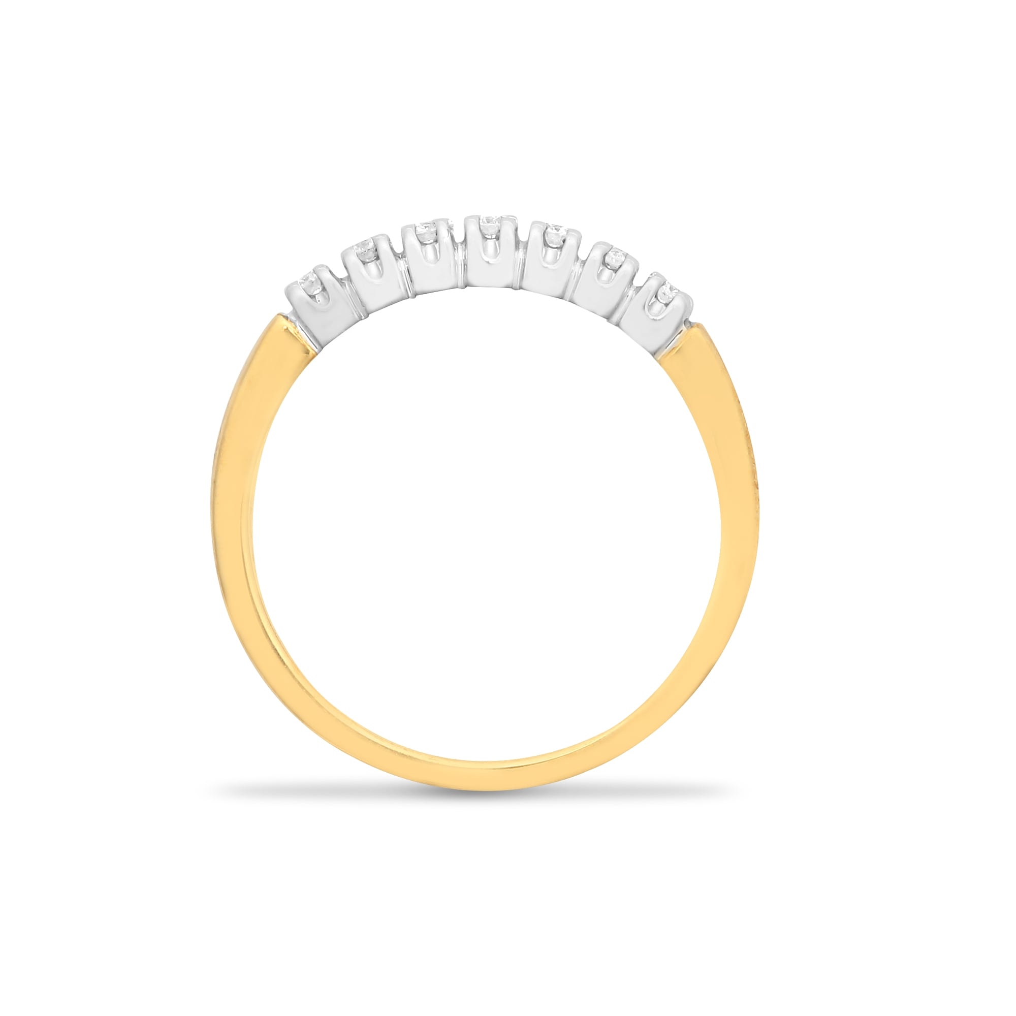9ct Yellow Gold 25pts 7 Stone Eternity Ring