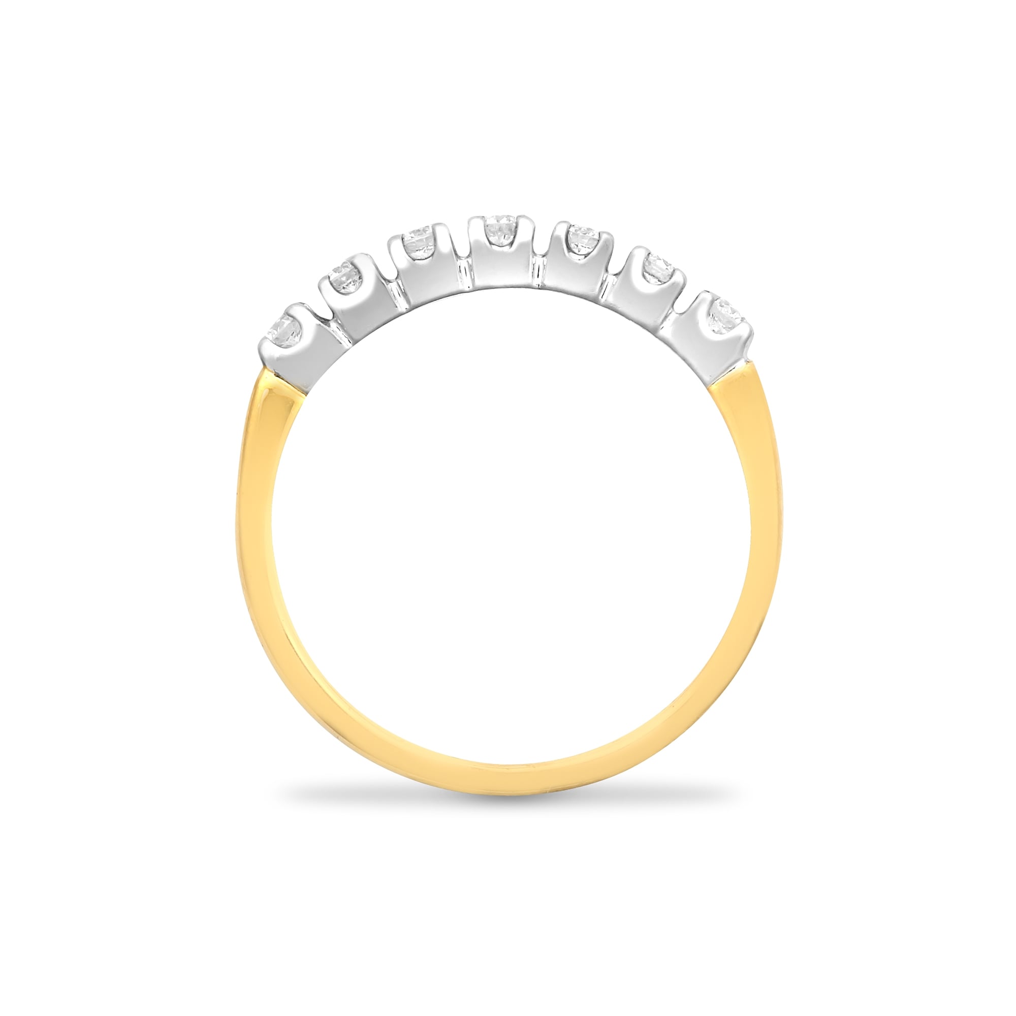 9ct Yellow Gold 35pts 7 Stone Eternity Ring
