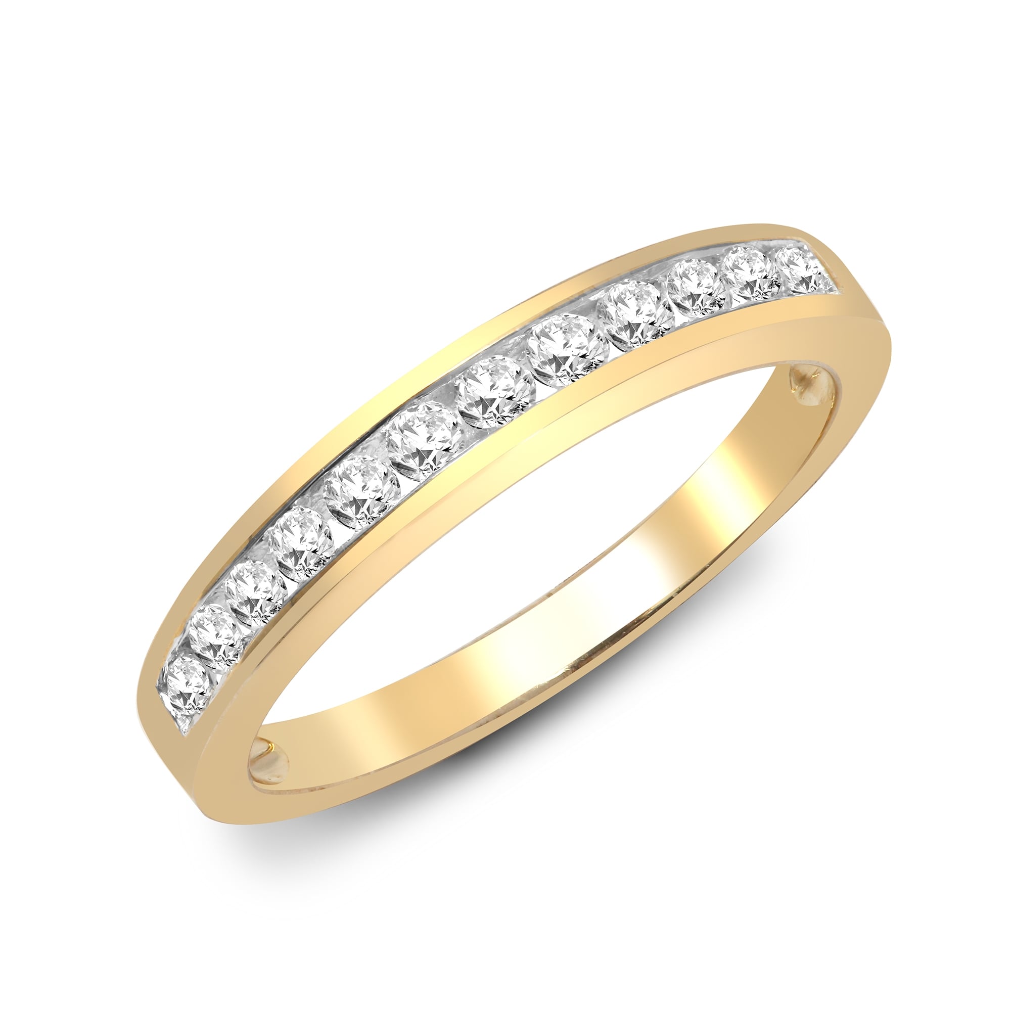 9ct Yellow Gold 35pts Channel Set Eternity Ring