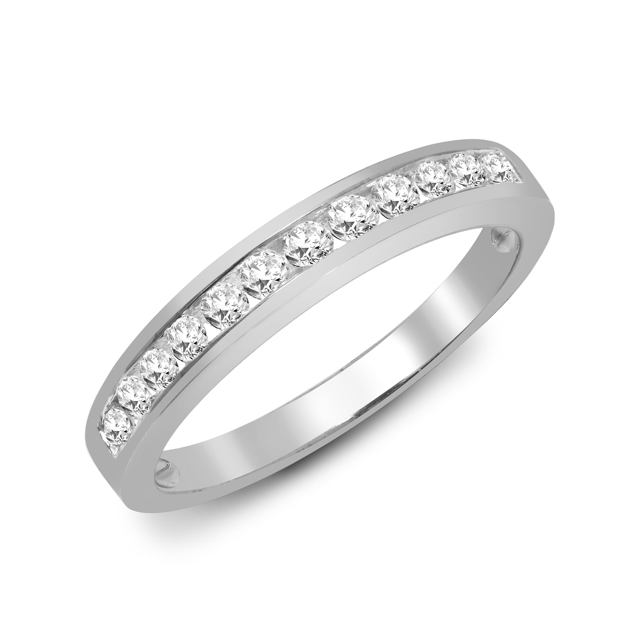 9ct White Gold 35pts Channel Set Eternity Ring