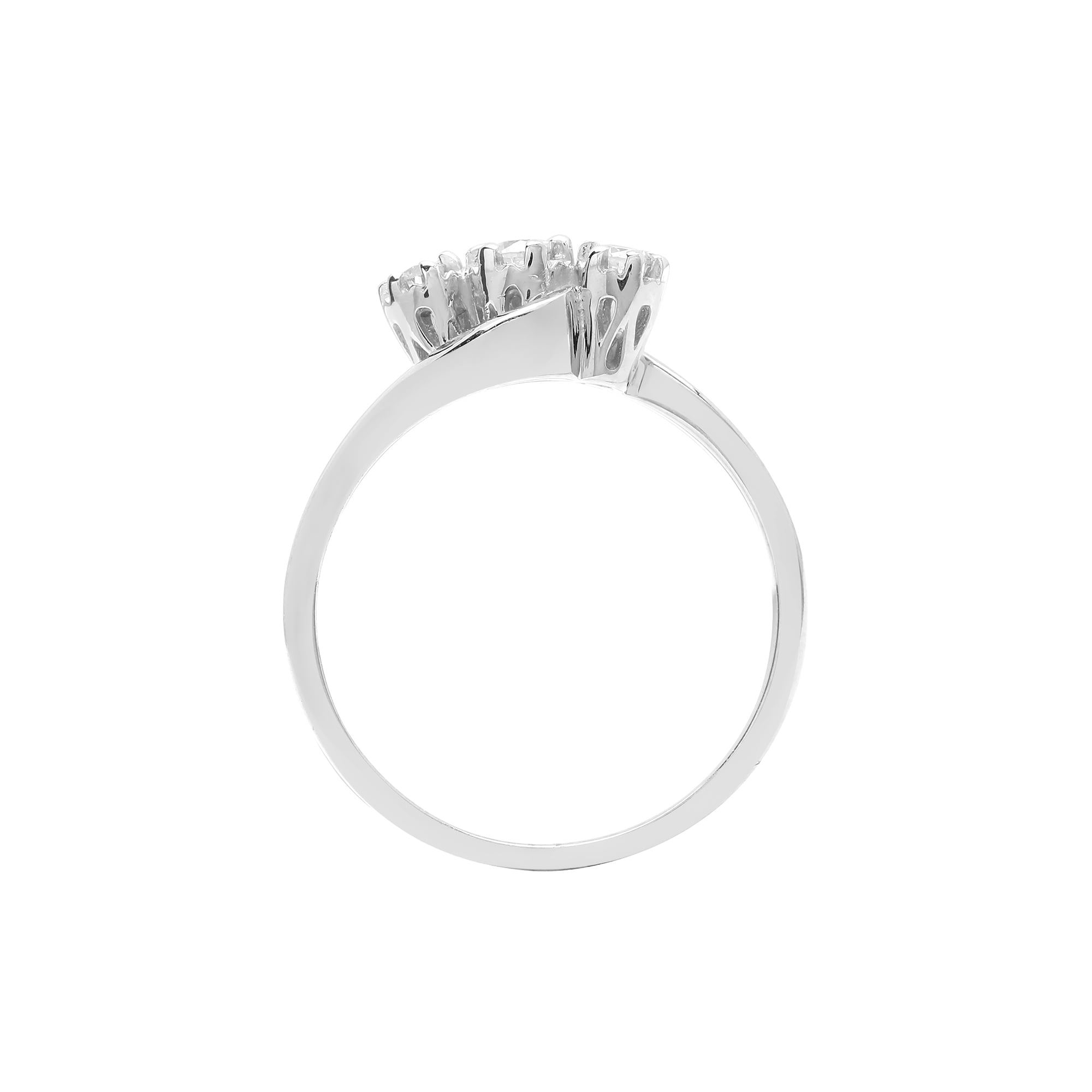 9ct White 25pts Trilogy Diamond Ring