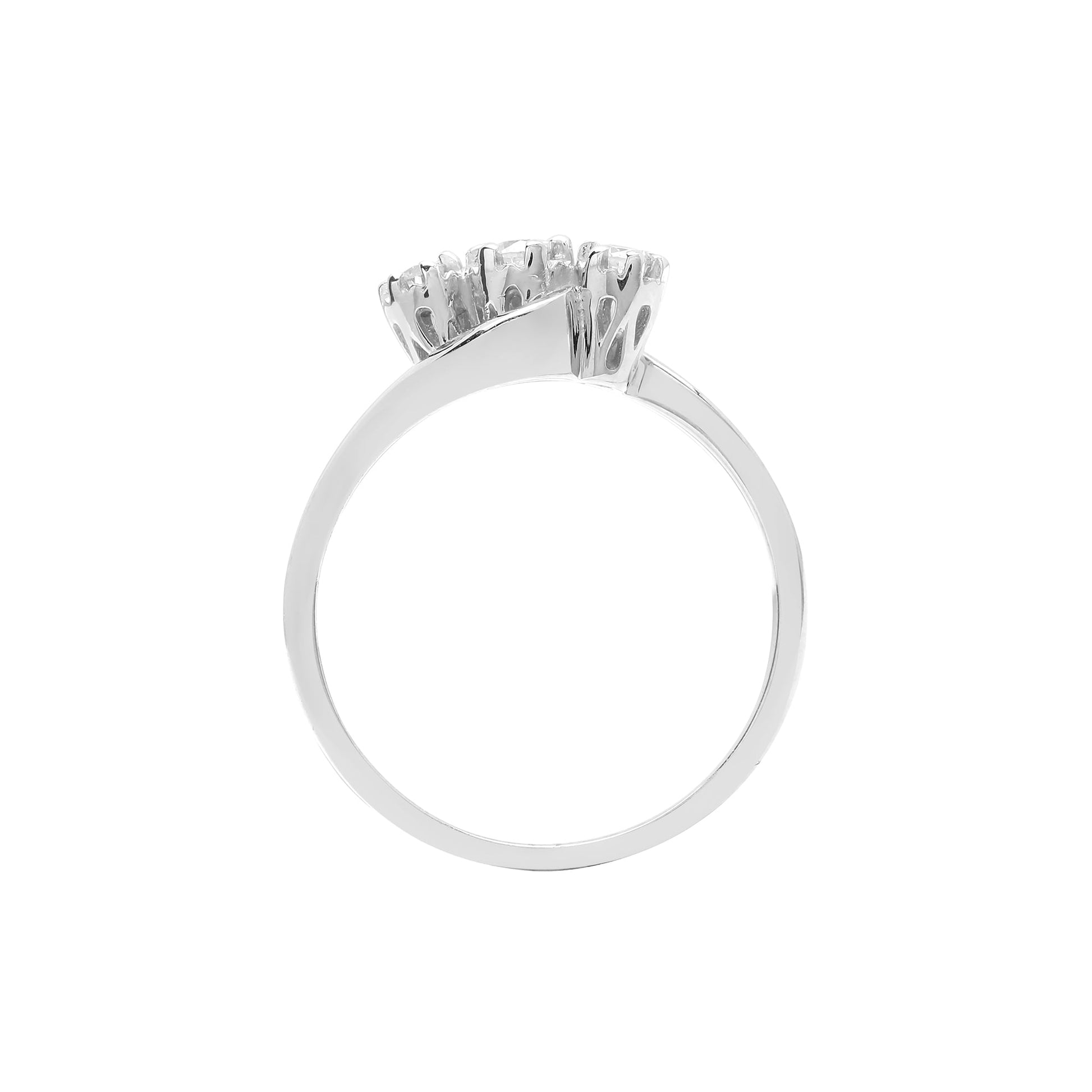9ct White 25pts Trilogy Diamond Ring