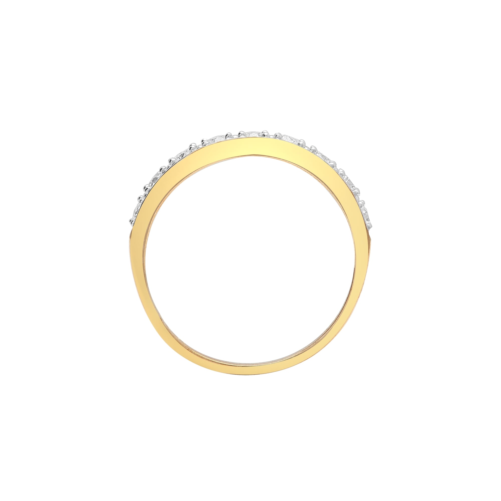 9ct Yellow Gold 31pts Half Eternity Diamond Ring