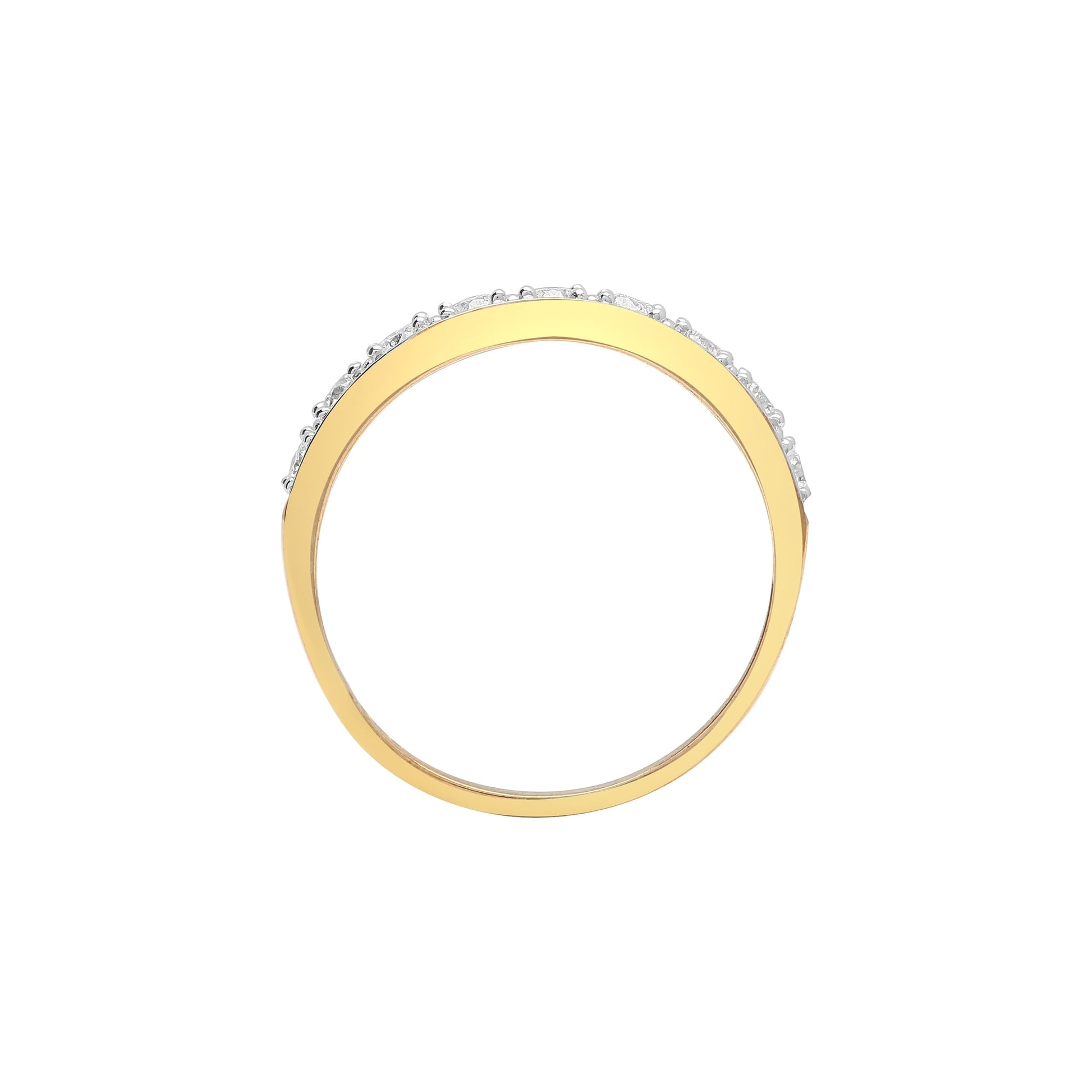 9ct Yellow Gold 31pts Half Eternity Diamond Ring