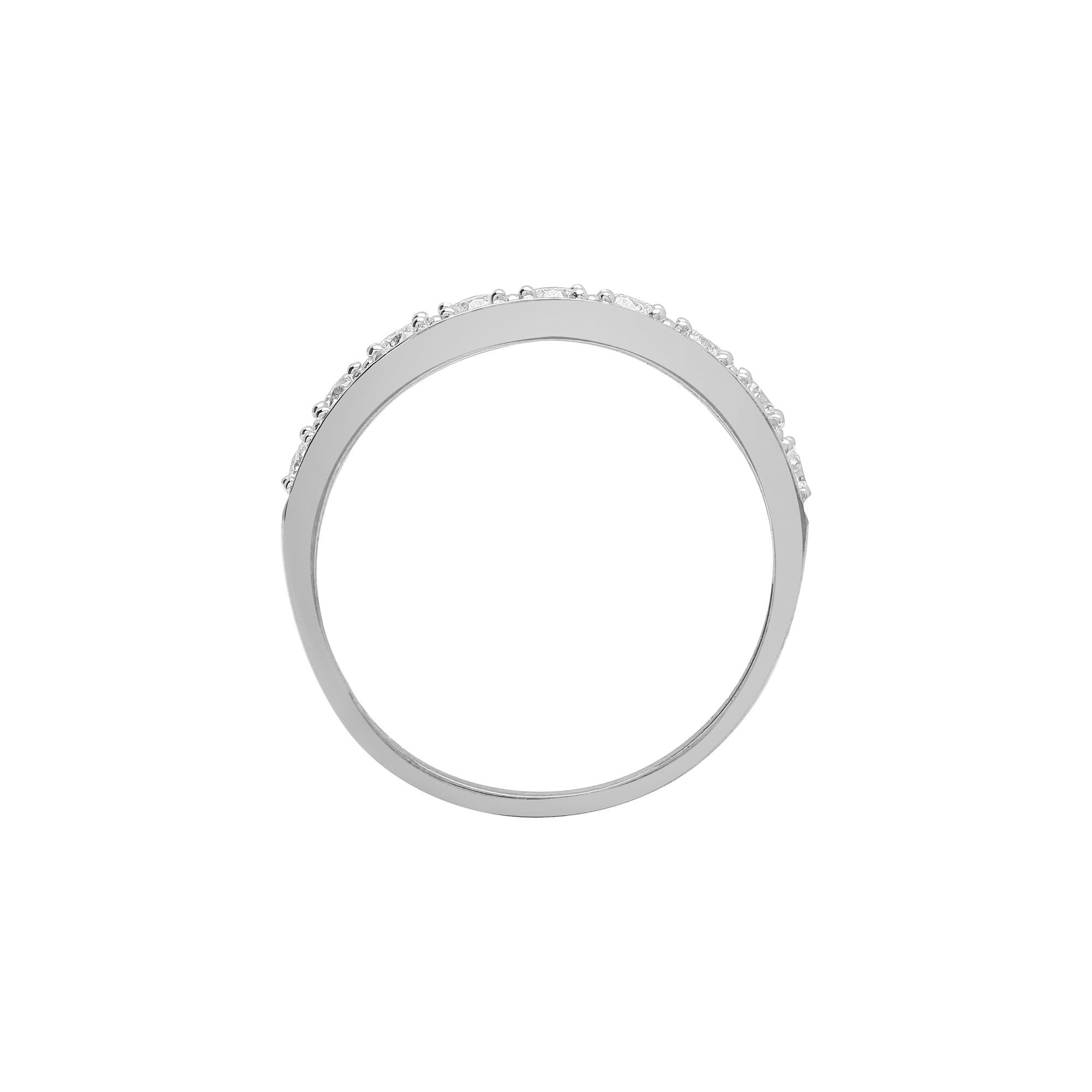 9ct White Gold 31pts Half Eternity Diamond Ring