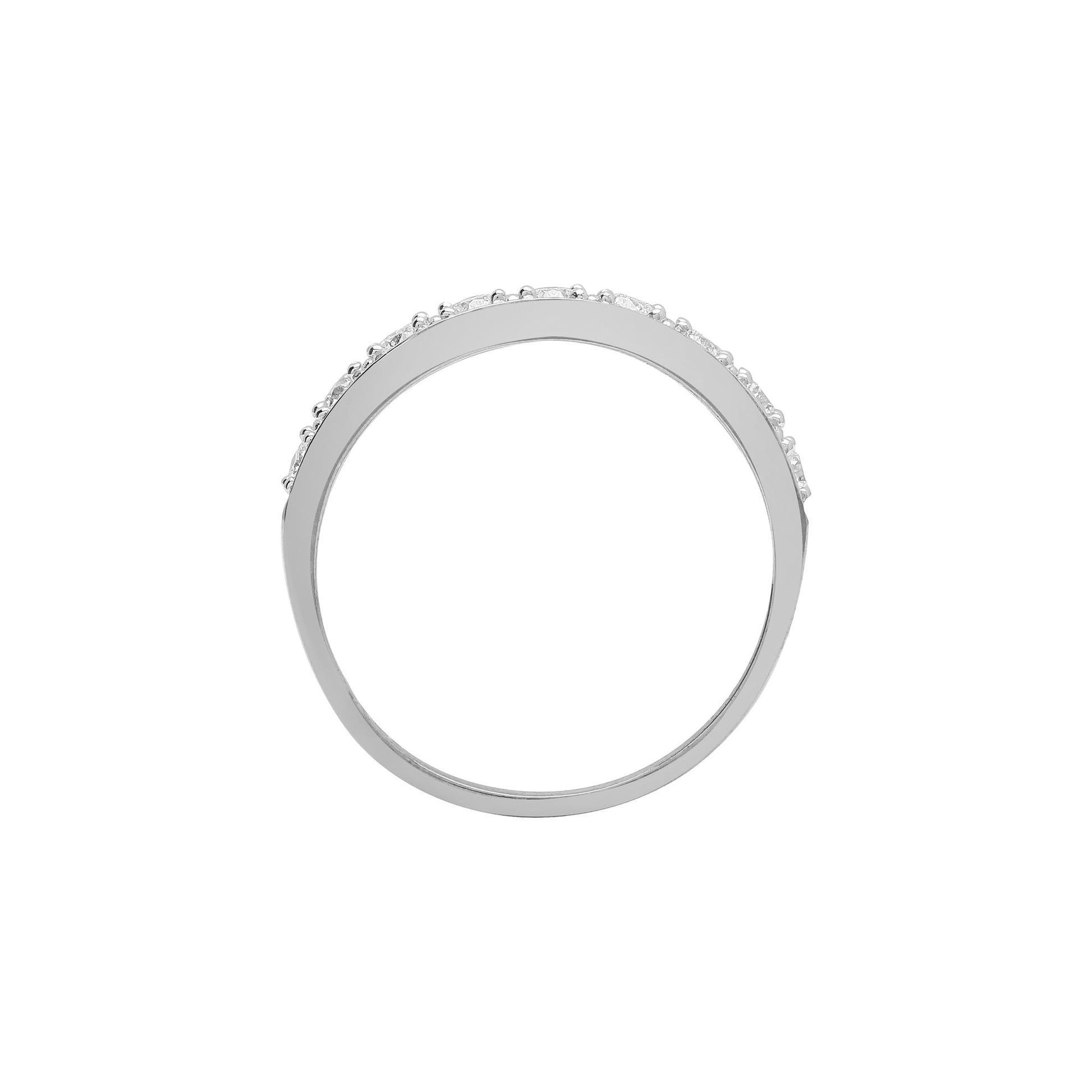 9ct White Gold 31pts Half Eternity Diamond Ring