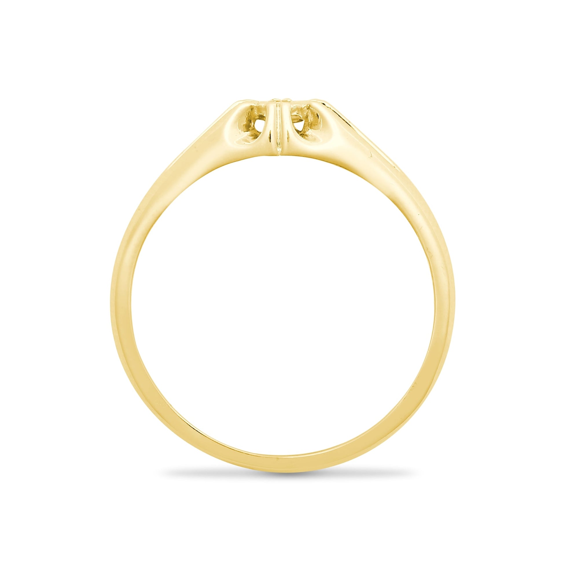 9ct Yellow Gold 4pts Gents Single Stone Diamond Ring