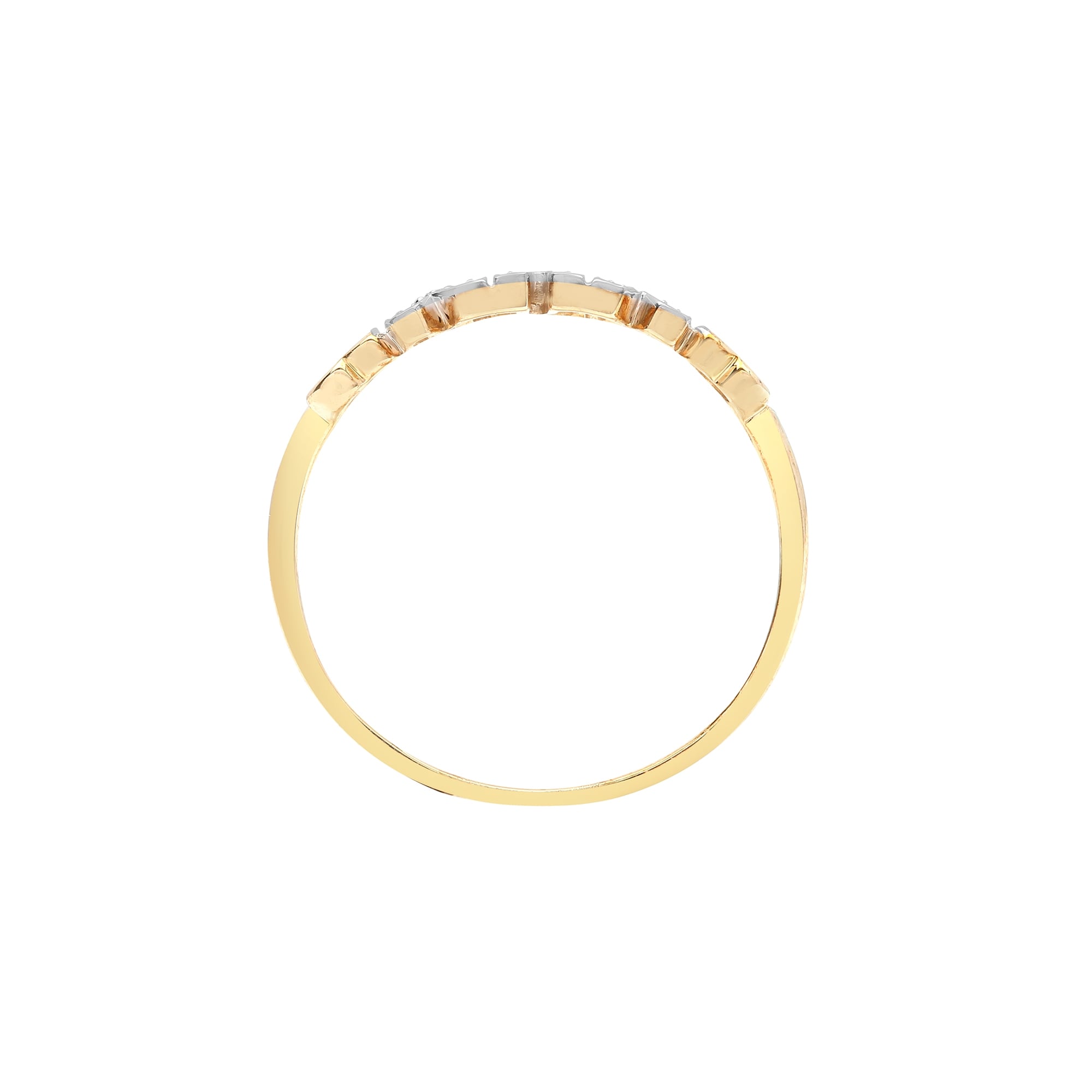 9ct Yellow Gold 2pts Diamond 'MUM' Ring