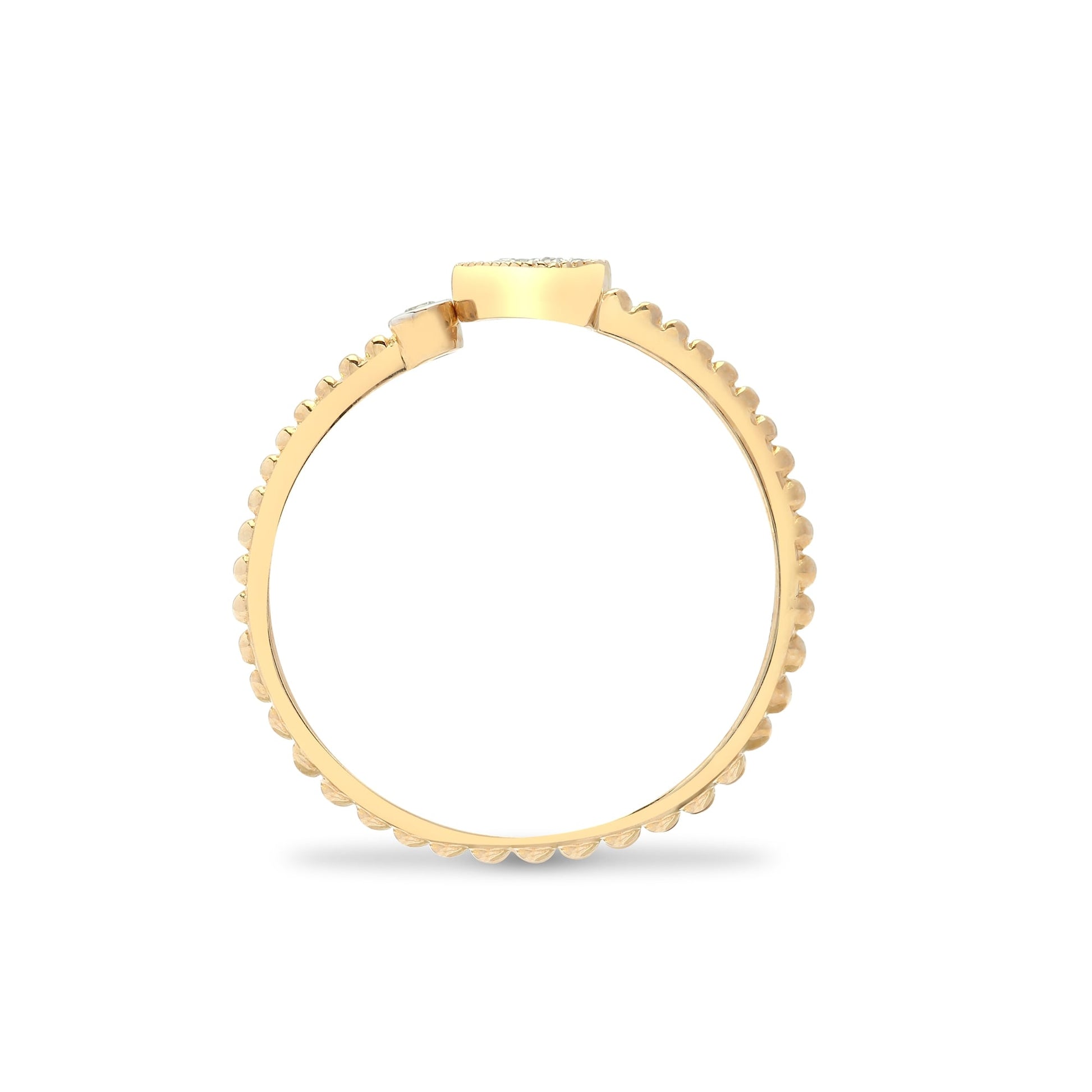 9ct Yellow Gold 7pts Diamond Heart Ring