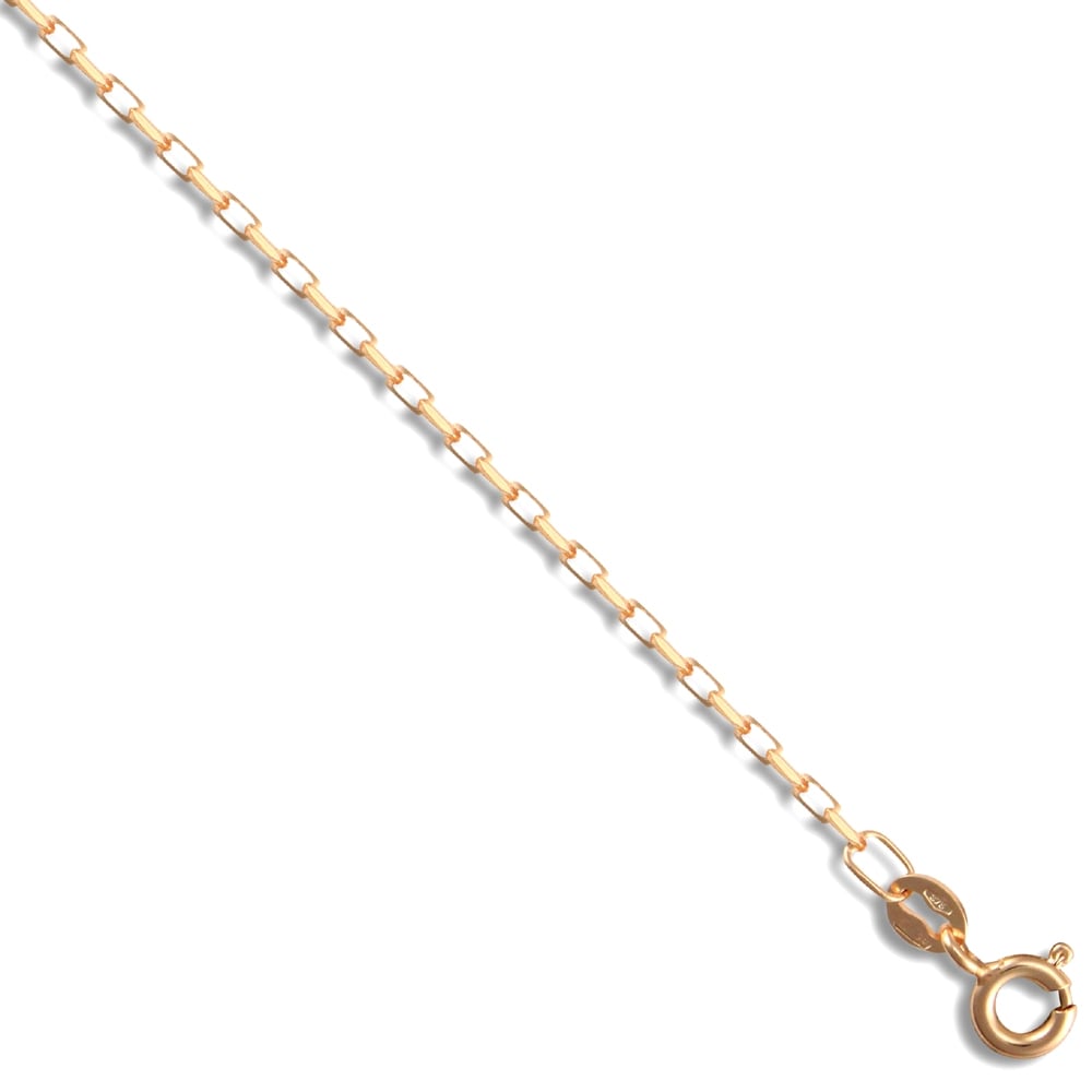 Unisex Solid 9ct Yellow Gold Italian Diamond Cut Belcher 1.7mm Gauge Pendant Chain Necklace