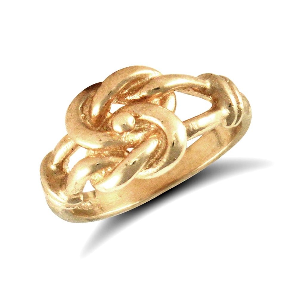 Kids Solid 9ct Yellow Gold Double Knot Baby Ring
