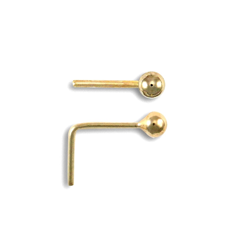 Ladies 9ct Yellow Gold Ball Nose Stud