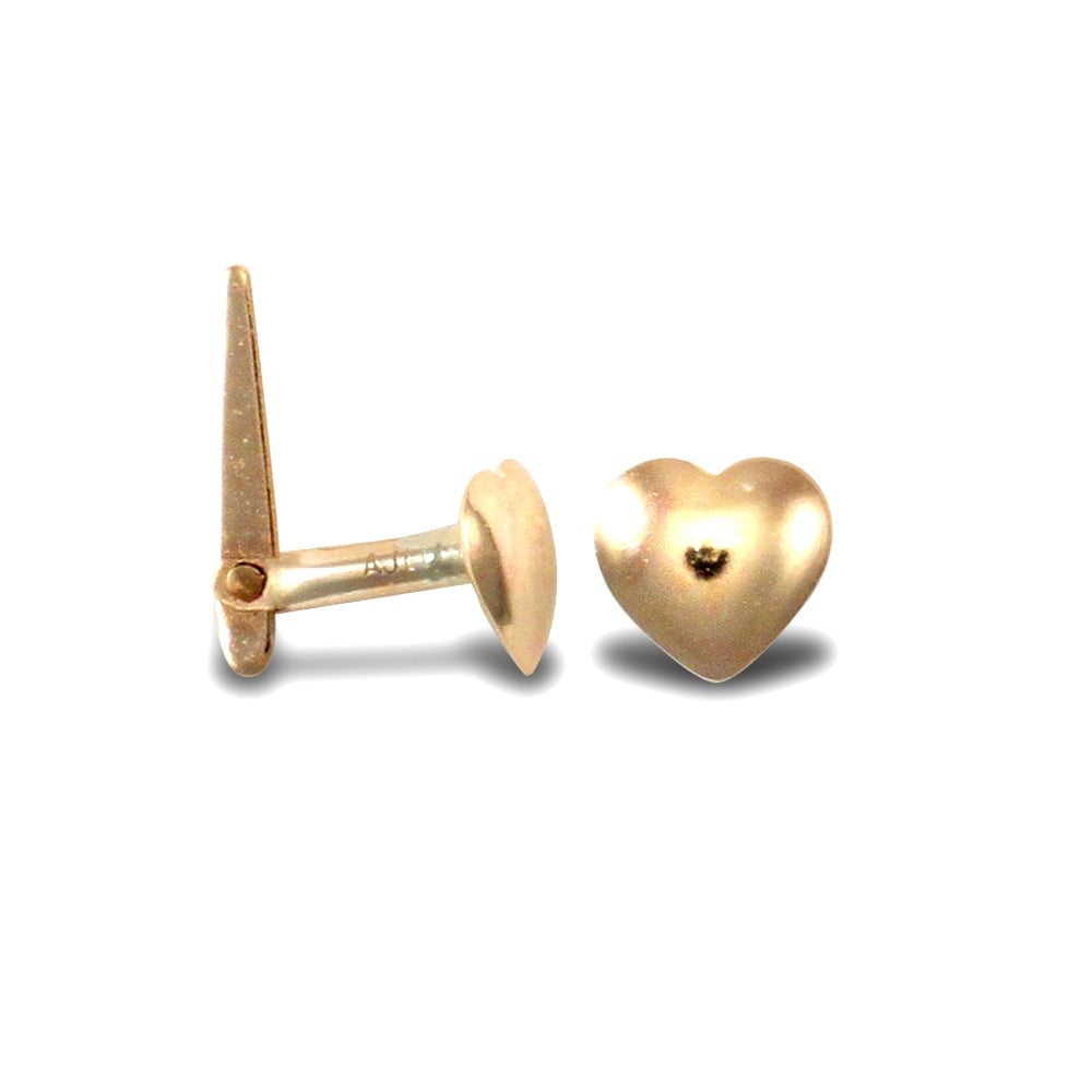 Ladies 9ct Yellow Gold Love Heart Hinged Nose Stud