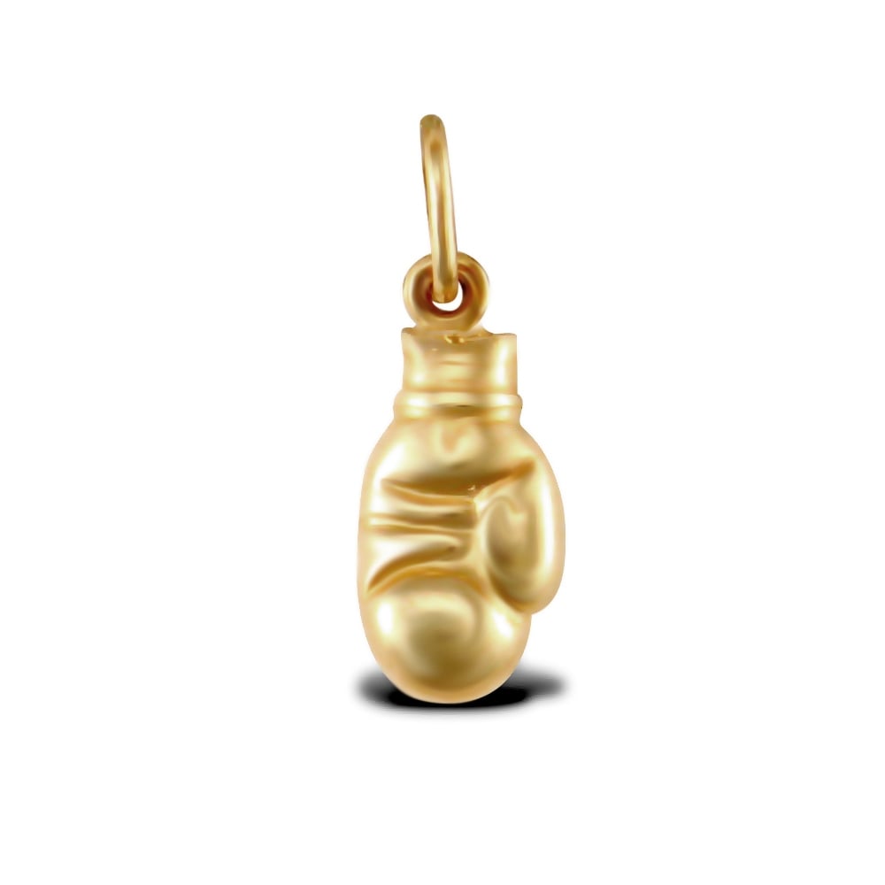 Ladies 9ct Yellow Gold Boxing Glove Charm Pendant