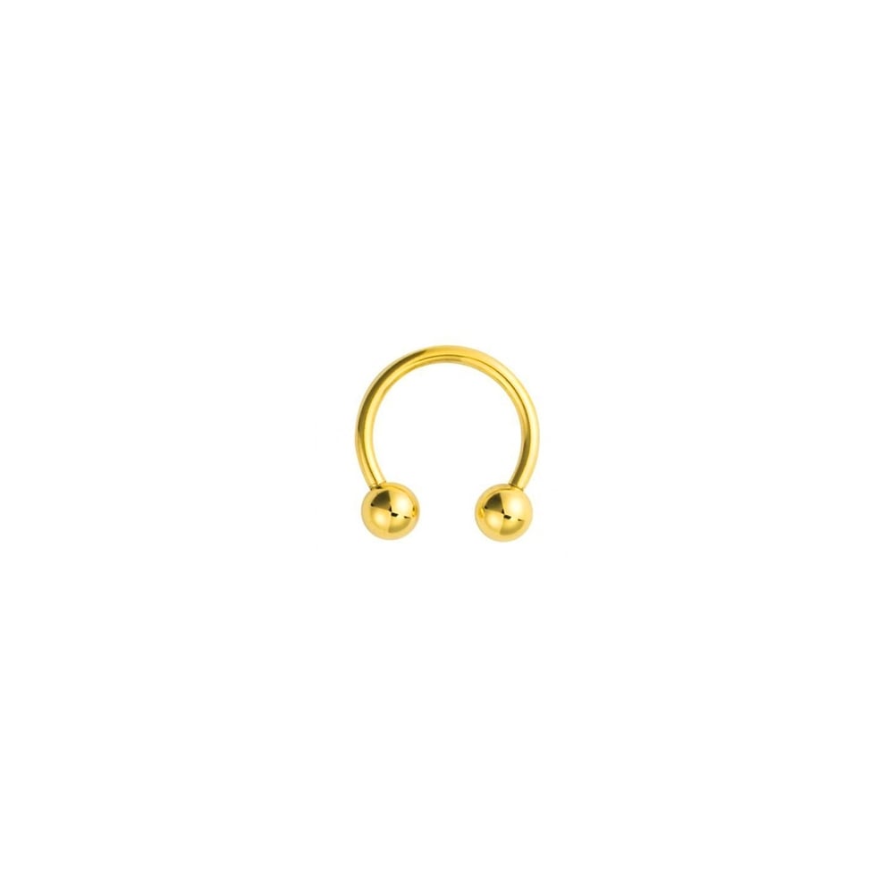 9ct Yellow 11mm Circular Barbell (Eyebrow & Nipple)