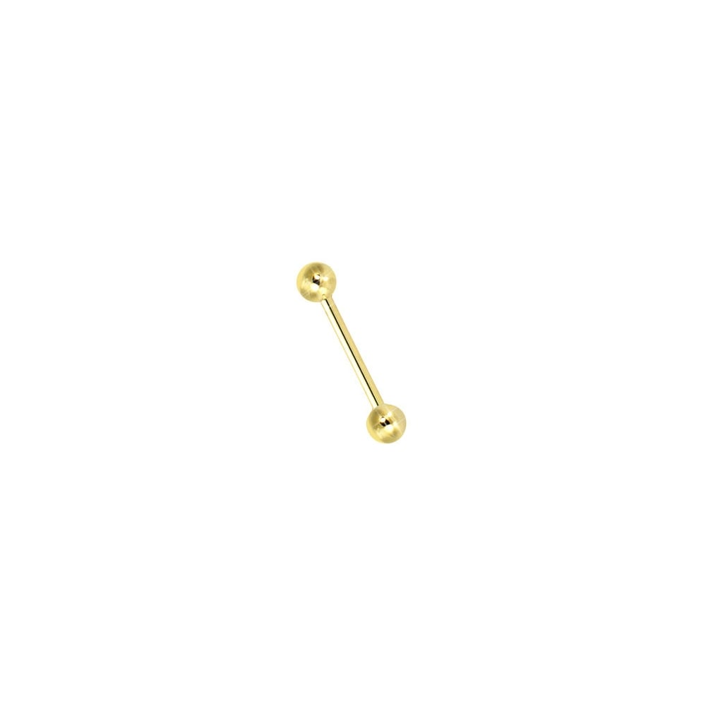 18ct Yellow 22mm Barbell (Tongue)