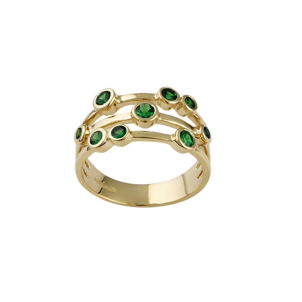 9ct Gold Tsavorite Bubble Ring 0.79