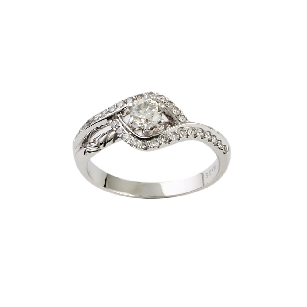 9ct White Gold Diamond Dress Ring 0.53ct