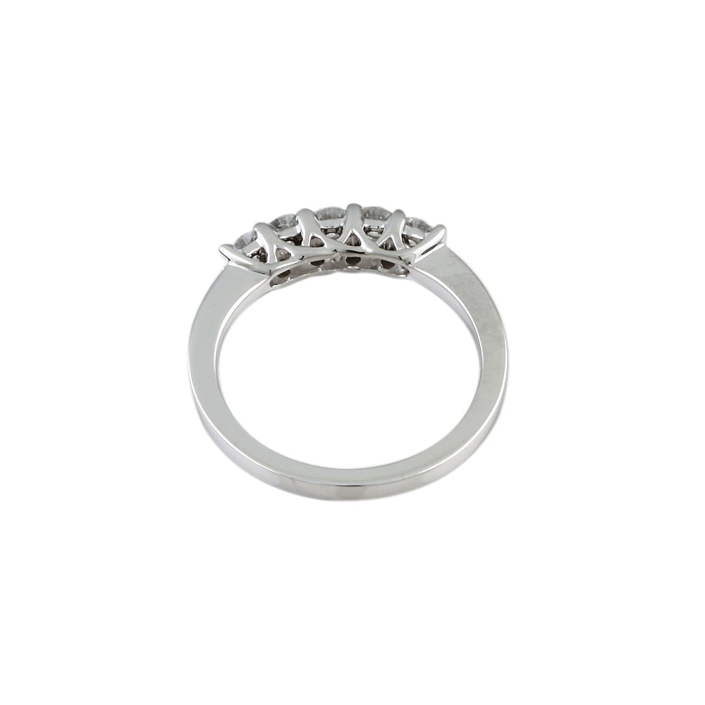 9ct  White Gold Five Stone Diamond Ring