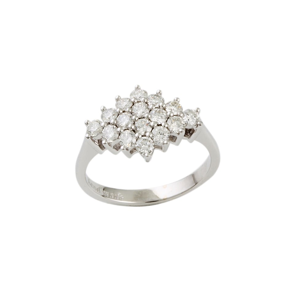 9ct Gold Diamond Cluster Ring 1.03ct