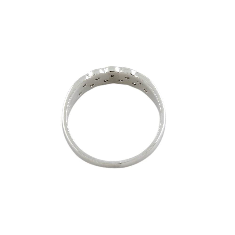 9ct White Gold Diamond Half Eternity Ring 0.24ct
