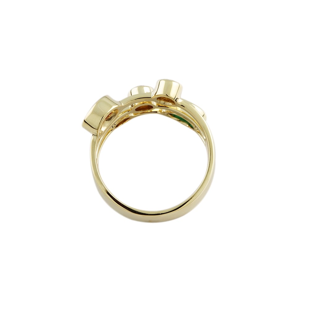 Yellow Gold Multi Stone Bubble Ring 1.45ct