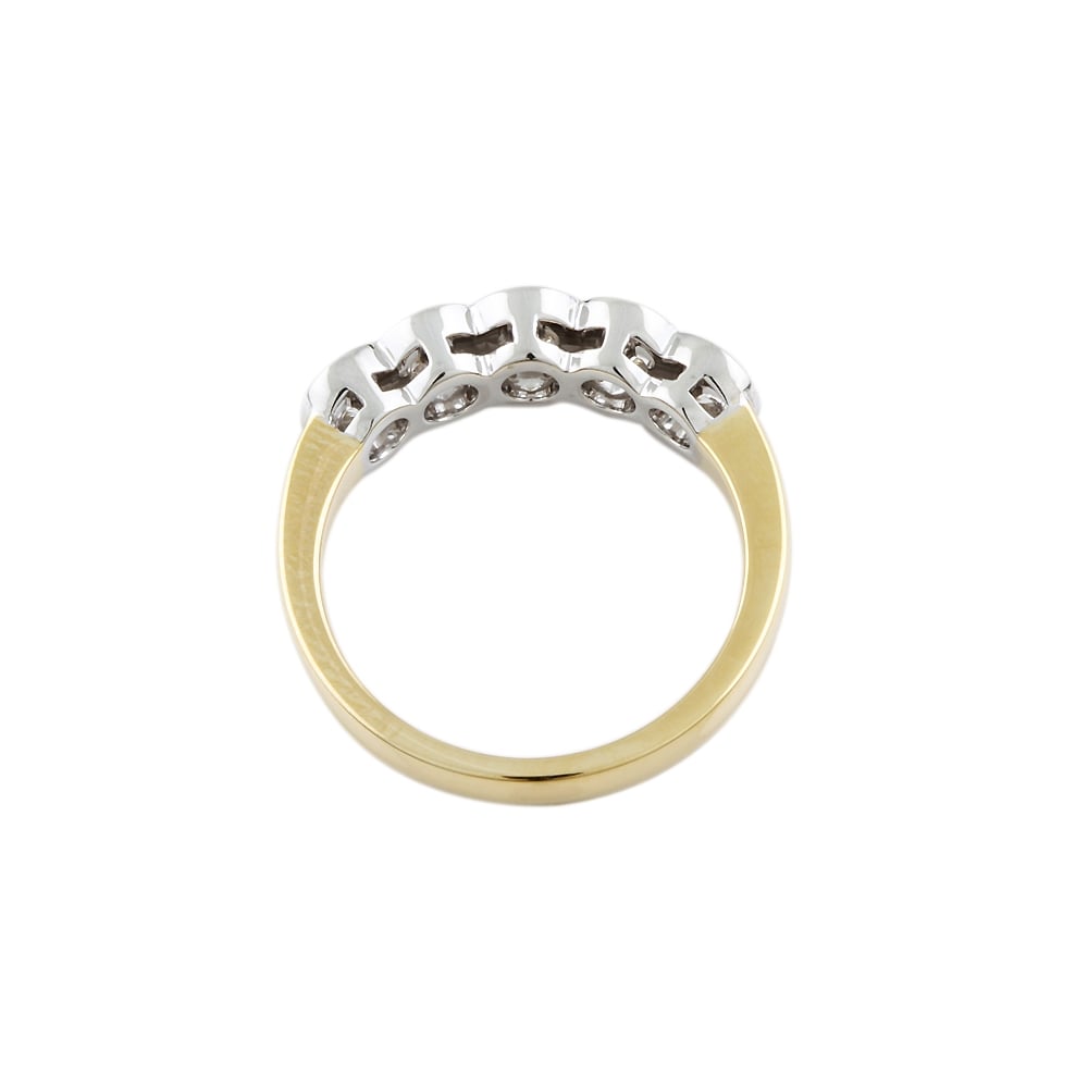 9ct Yellow and White Gold Diamond Ring 1.0ct