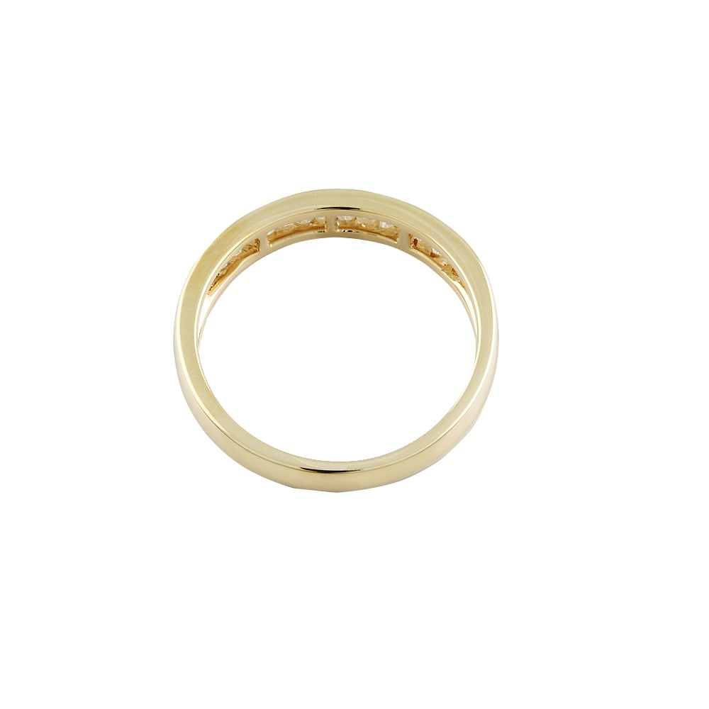 9ct Yellow Gold Diamond Half Eternity Ring