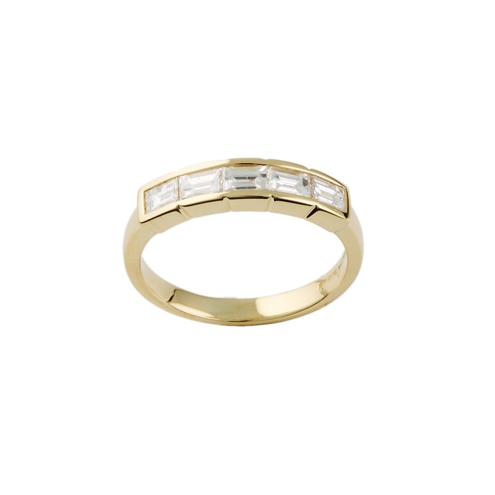 9ct Yellow Gold Diamond Five Stone Ring