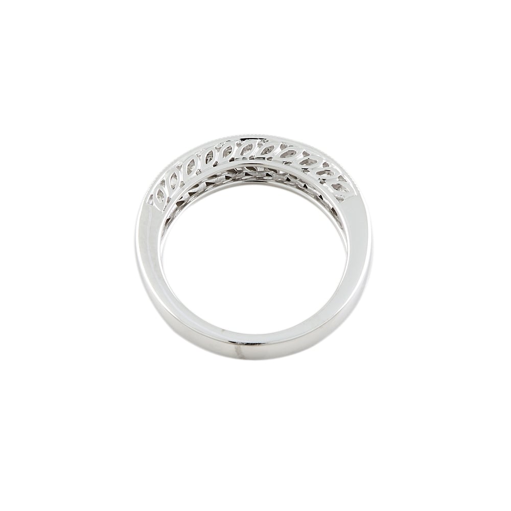 9ct White Gold Diamond Half Eternity Ring