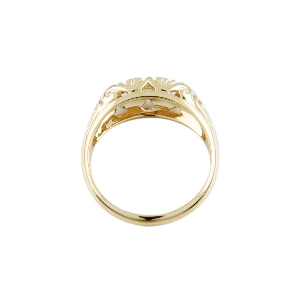 9ct Yellow Gold Diamond Three Stone Ring 0.35ct