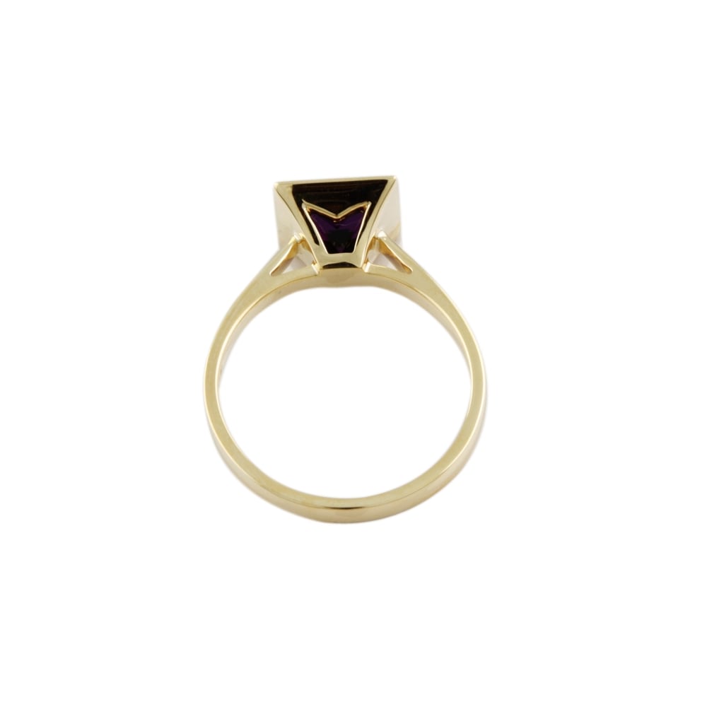 9ct Yellow Gold Amethyst Single Stone Ring 1.65ct