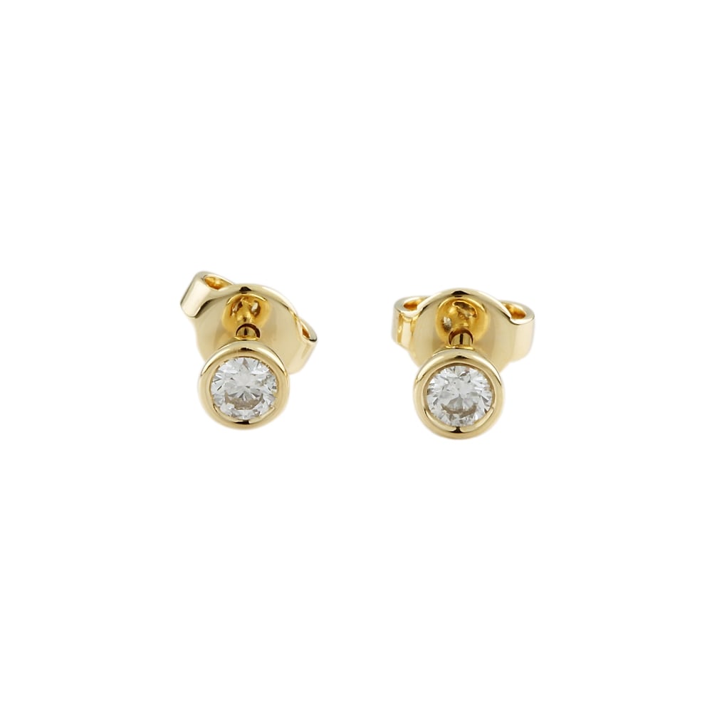 9ct Yellow Gold Diamond Stud Earring 0.30ct