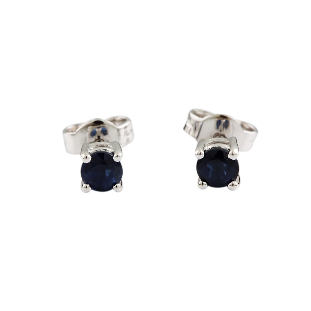 9ct White Gold Blue Sapphire 0.70ct Stud Earring