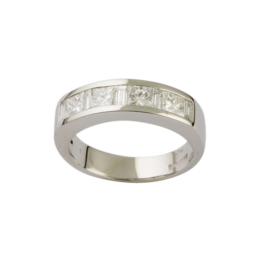 18ct White Gold Diamond Half Eternity Ring  1.05ct
