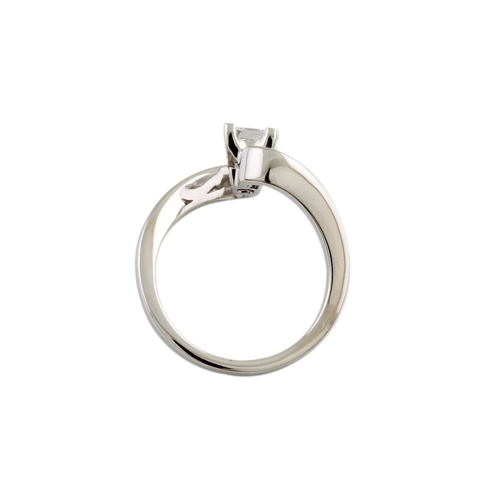 9ct White Gold Diamond Solitaire Ring 0.51ct