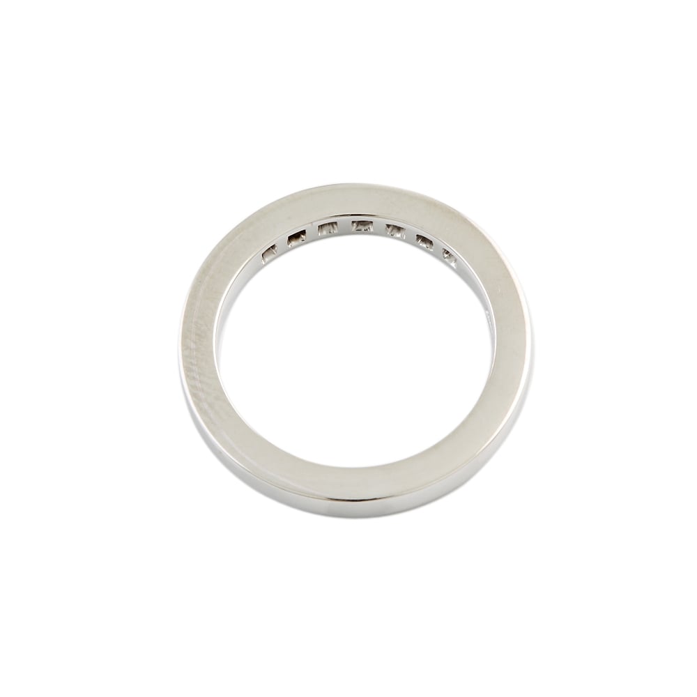 9ct White Gold Diamond Half Eternity Ring