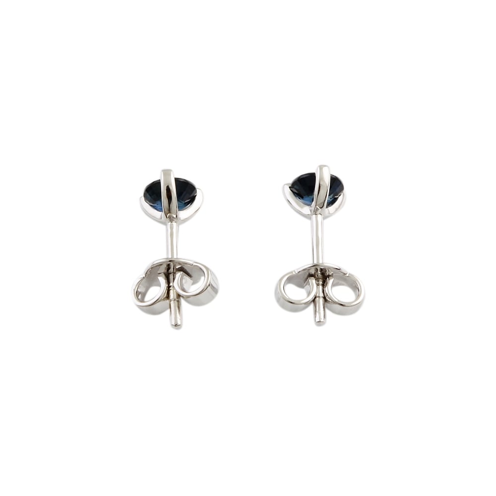9ct White Gold Blue Sapphire Stud Earring 0.85ct
