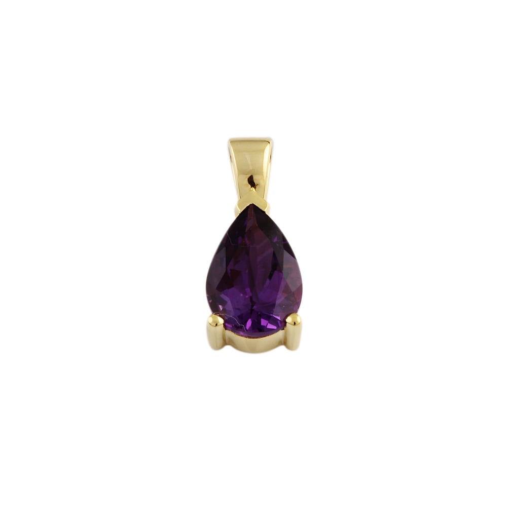 9ct Yellow Gold Amethyst Fancy Pendant