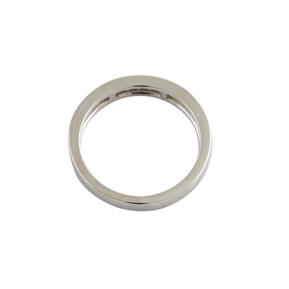 9ct White Gold Diamond Half Eternity Ring 0.50ct