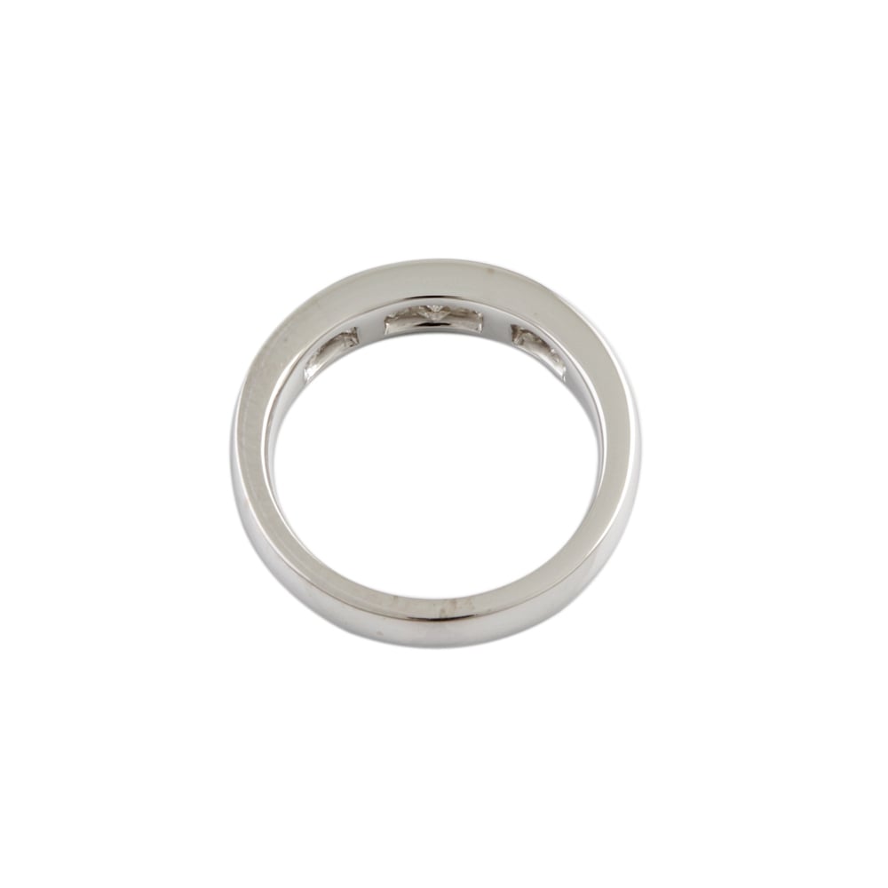 9ct White Gold Diamond Half Eternity Ring