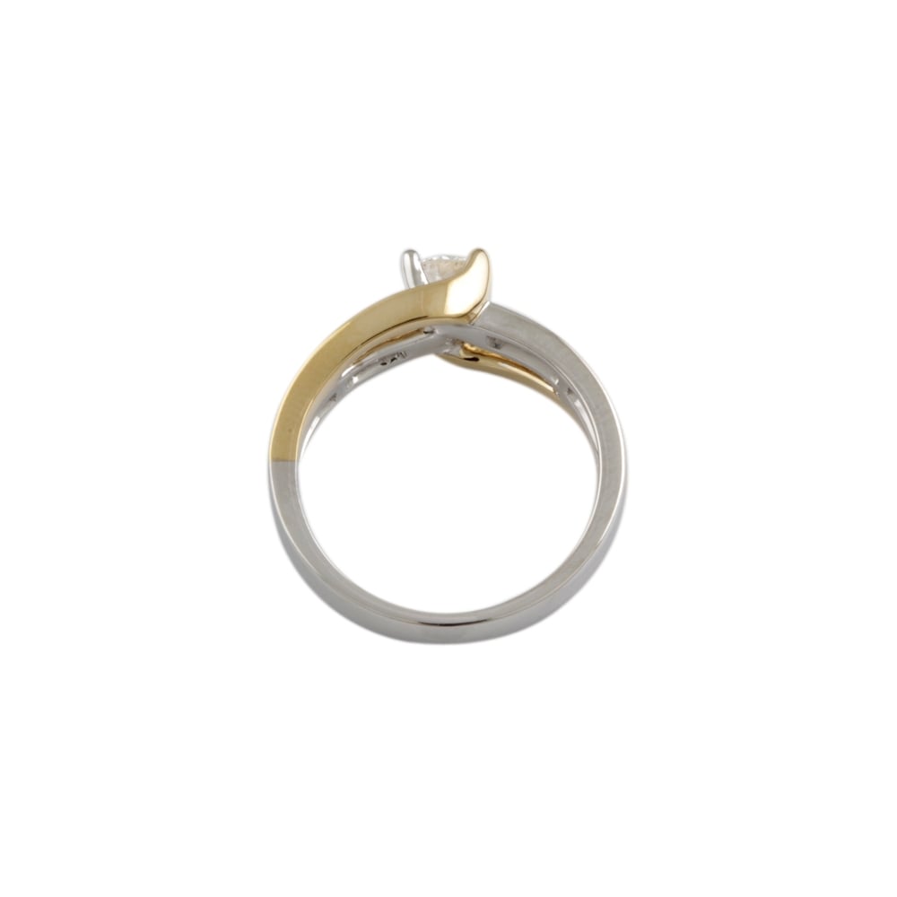 9ct Yellow and White Diamond Dress Ring