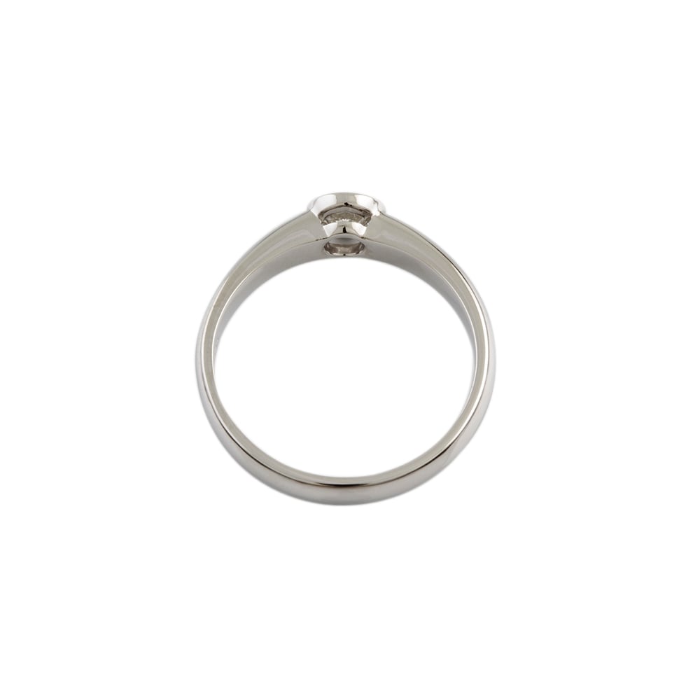 9ct White Gold Diamond Solitaire Ring 0.40ct