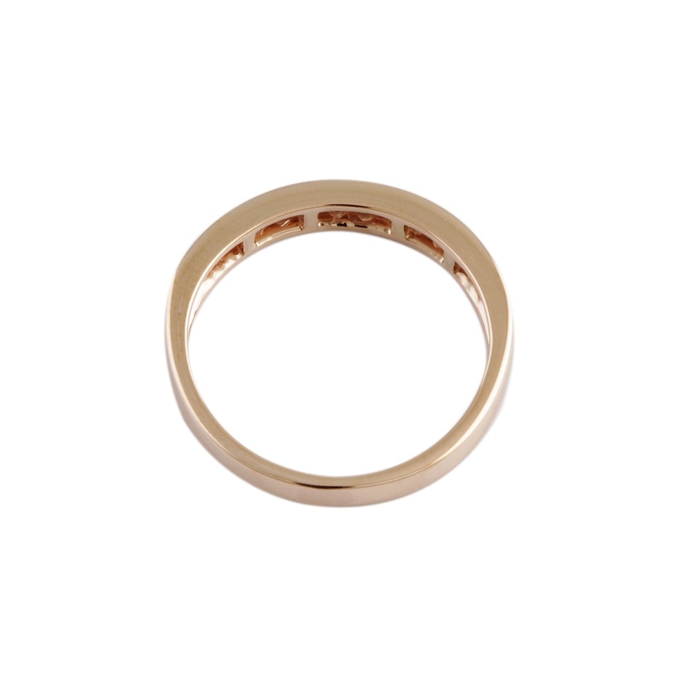 9ct Rose Gold Diamond 0.51ct Half Eternity Ring