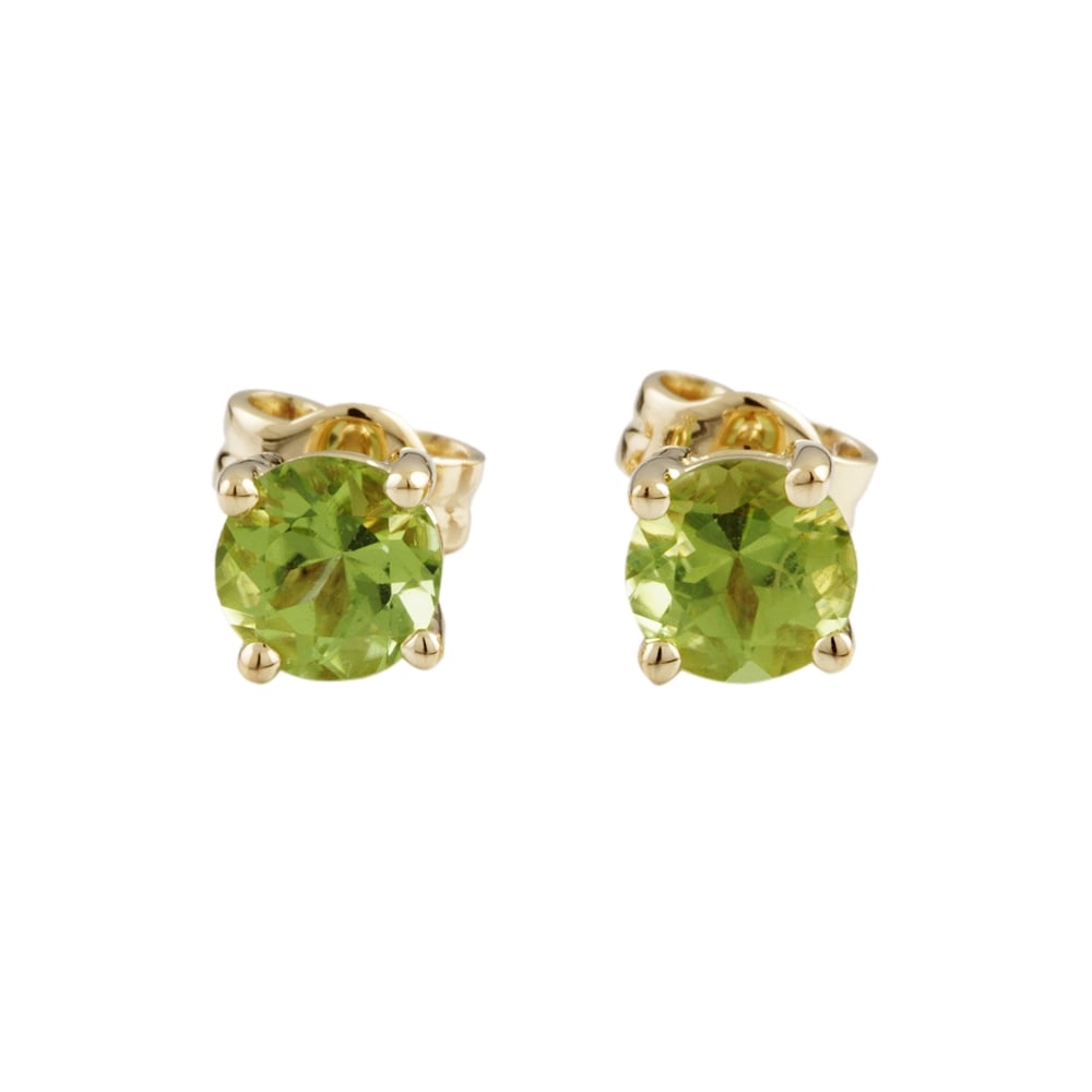 9ct Yellow Gold Peridot 1.30ct Stud Earrings